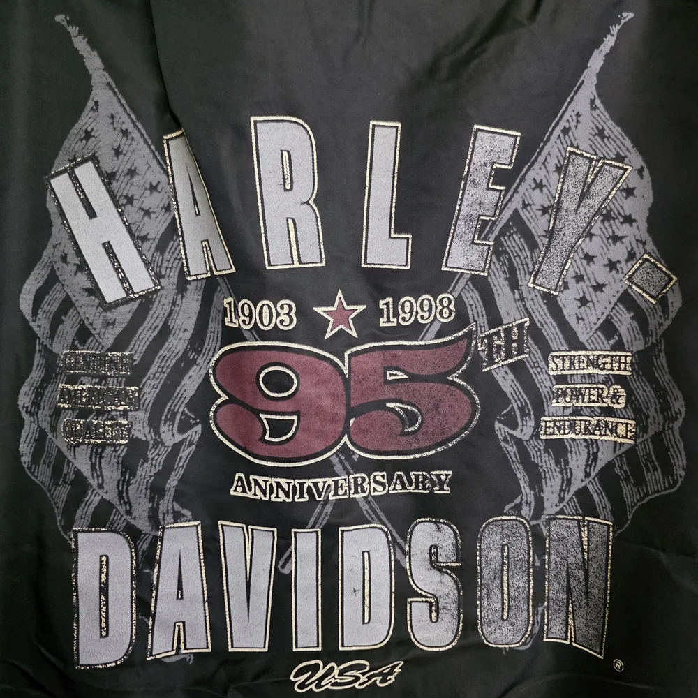 Vintage Harley Davidson Bomber Jacket 95th Anniversary Mens XL